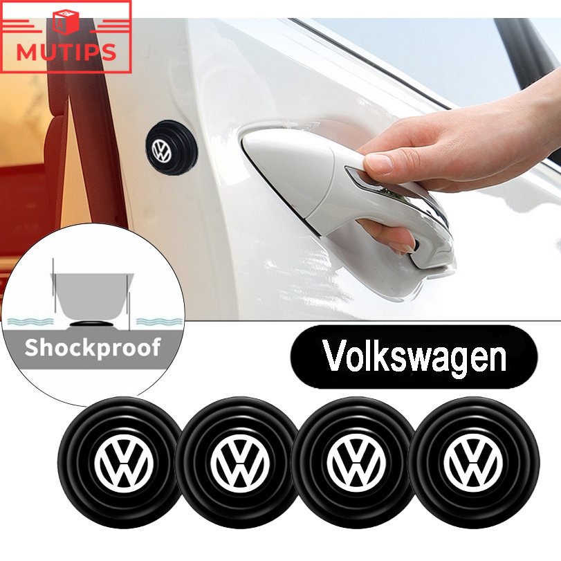 Volkswagen 4 / 8 / 12Pcs Stiker Silikon Peredam Suara Anti Shock / Benturan Untuk Pintu Bagasi Mobil Polo Golf