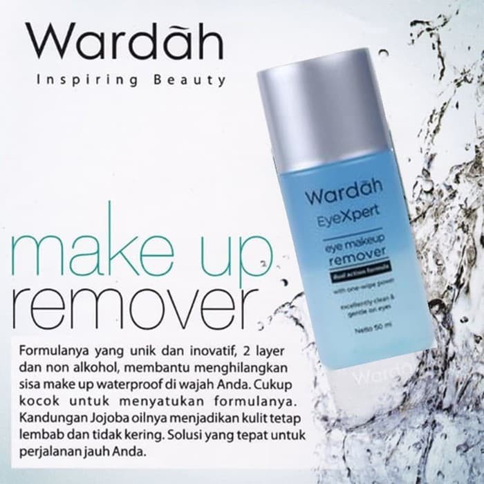 ★ BB ★ Wardah EyeXpert Eye &amp; Lip Make Up Remover 50ml - 100 ml | Pembersih Make Up