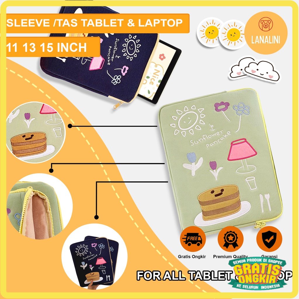IMPORT TERBARU MURAH ORIGINAL CANTIK BUAT WANITA / Sleeve Pouch Sarung Tas Bag Case Ipad Tab Tablet 