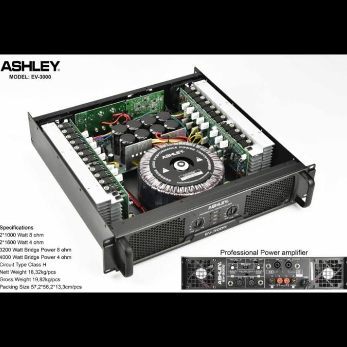 Power Amplifier Ashley Ev 3000 / Ev3000 Original Best Seller -