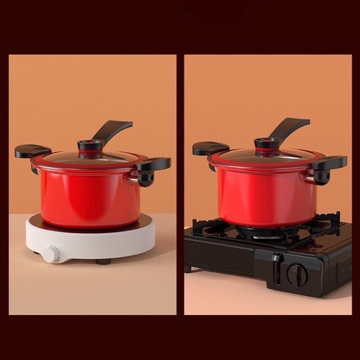 Panci Presto Teflon Totipotent /Micro Pressure Cooker Pot 3.5l (3500ml)Anti Lengket