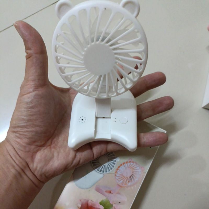 kipas lipat duduk folding pocket fan lucu imut kecil easy to go