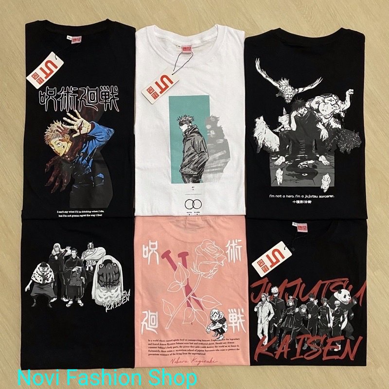 Kaos wanita KAOS UNIQLO JUJUTSU KAISEN - ITADORI YUJI BAJU UNIQLO Pria