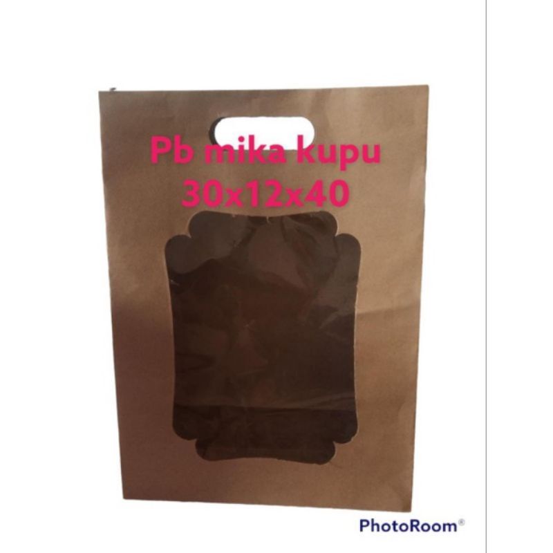 

paperbag mika kupu besar tas kertas jendela kupu