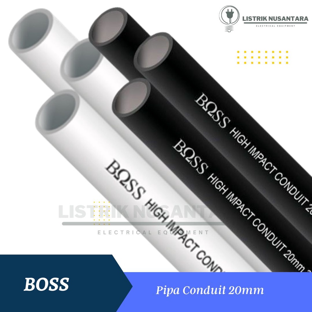 Jual Boss Pipa Listrik Conduit Clipsal Mm Warna Putih Dan Hitam Shopee Indonesia