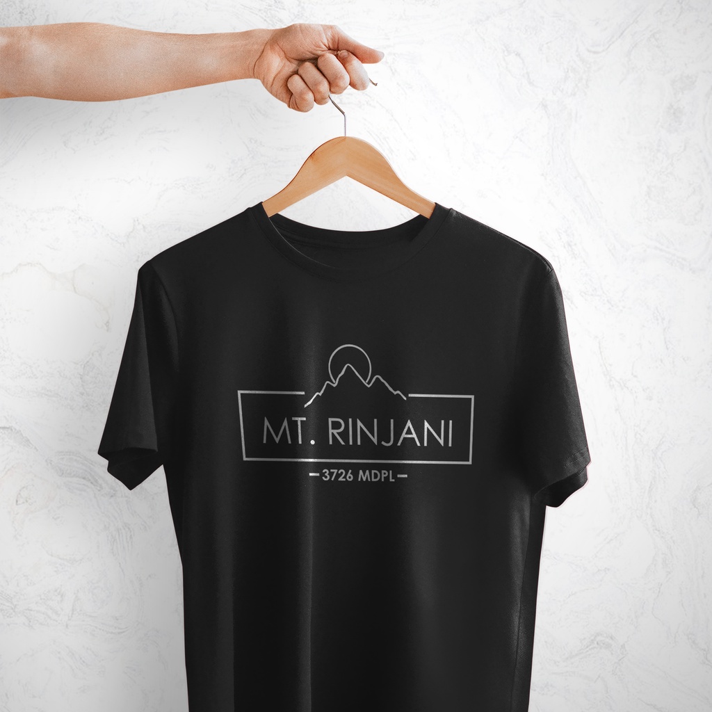 Jual Baju Distro Kaos Gunung T Shirt Mt Rinjani Design Rectangle Simple