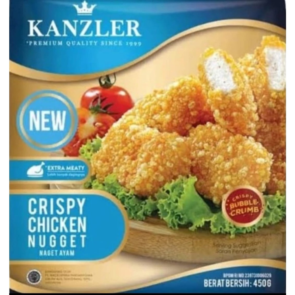 

Kanzler crispy chicken nugget ayam renyah 450gr