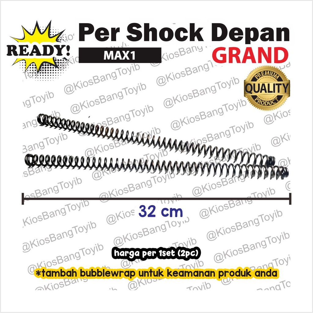 (2pc) Per Ver Shock Skok Depan Honda Grand Isi 2pc Panjang 33cm  (MAX1)