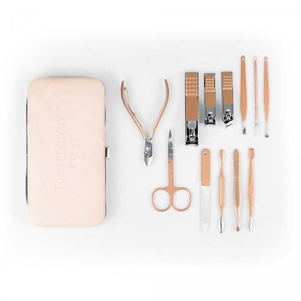 Gunting Perawatan Kuku Nail Art Set Manicure Pedicure 12Pcs Stainless
