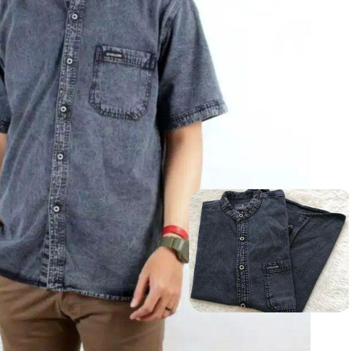 EXCLUSIVE!(COD)Kemeja jeans pria / kemeja denim pria terpopuler kemeja murah kemeja kasual kemeja di