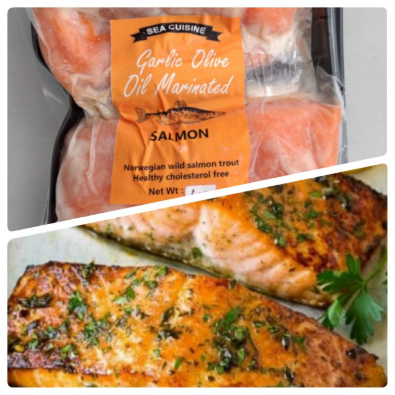 

Salmon Marinated Garlic Olive Oil
