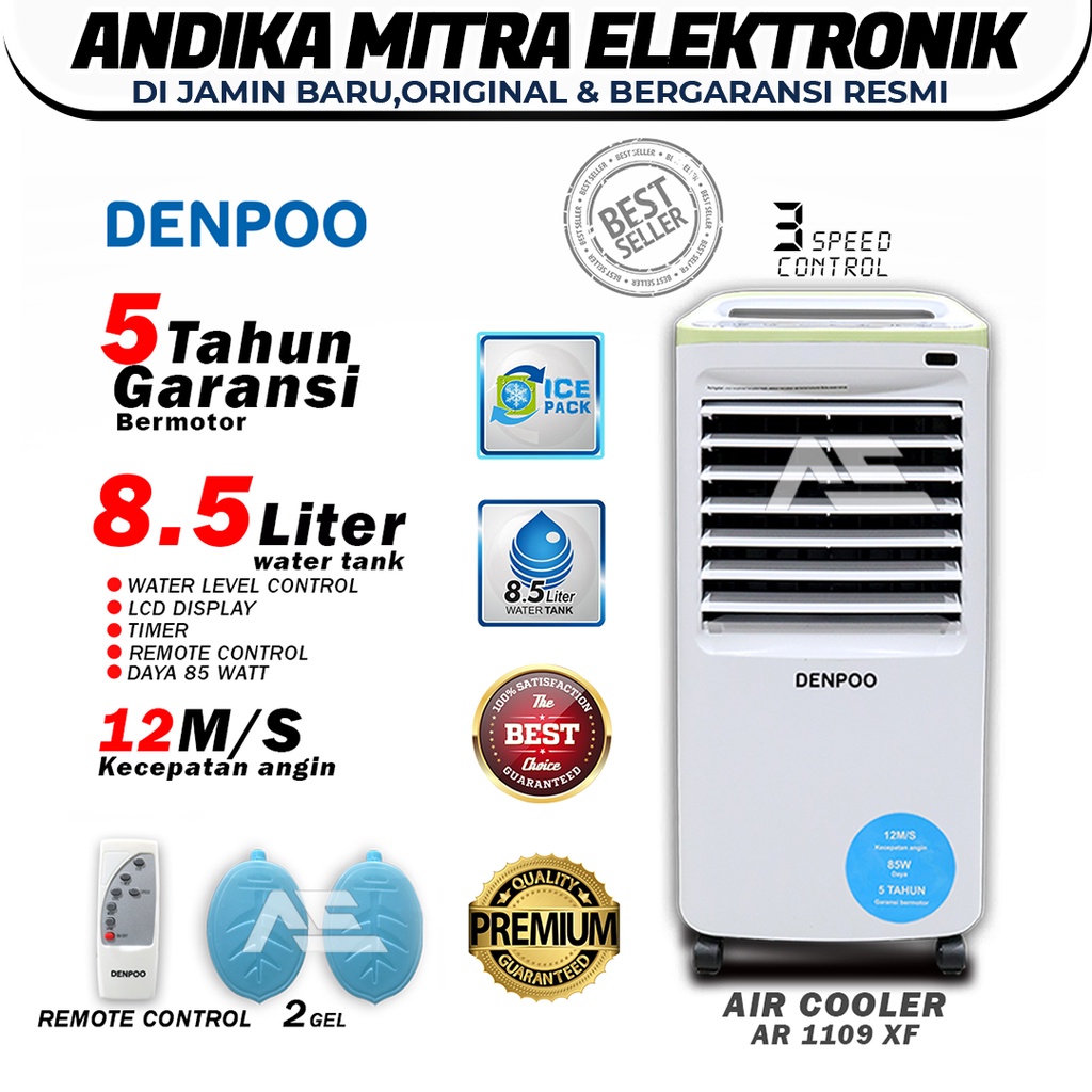 Air Cooler AR 1109 XF Penyejuk Ruangan Model Terbaru dan Super Hemat Listrik