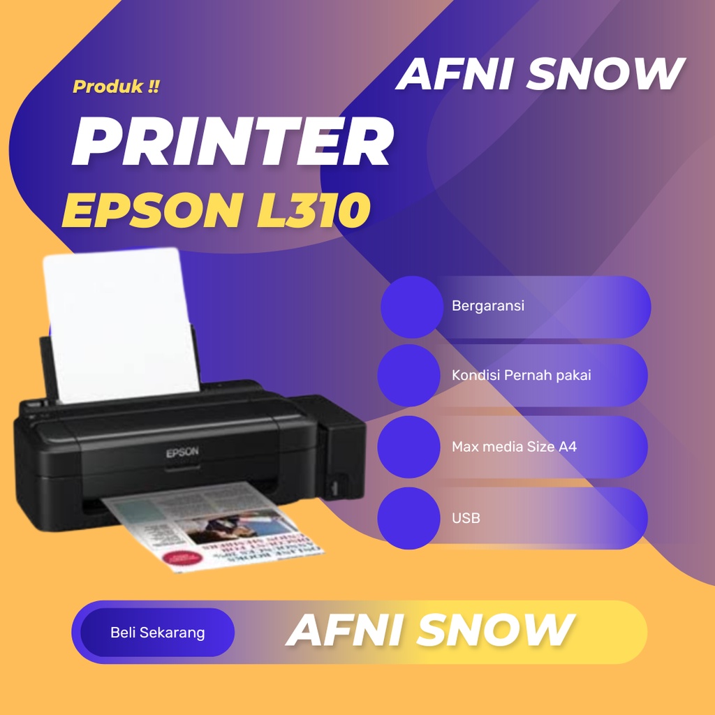 Printer epson l310 Unit Printer Epson L310 Kondisi Oke Siap Pakai