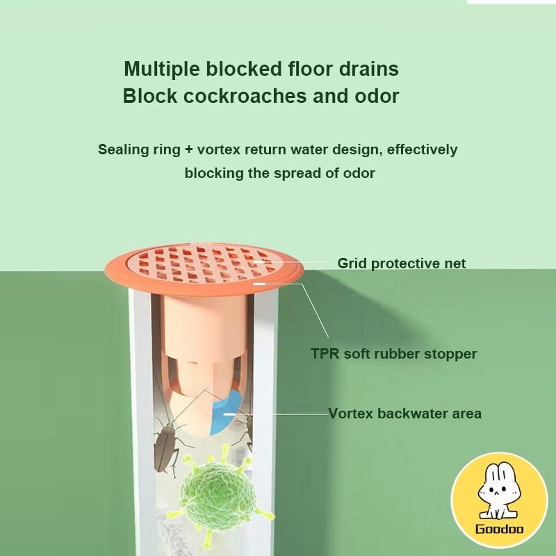 Floor Drain Odour Trap Anti Bau Got Saringan Pencegah Kecoa Serangga Saluran Air Wc Kamar Mandi Odor -Doo