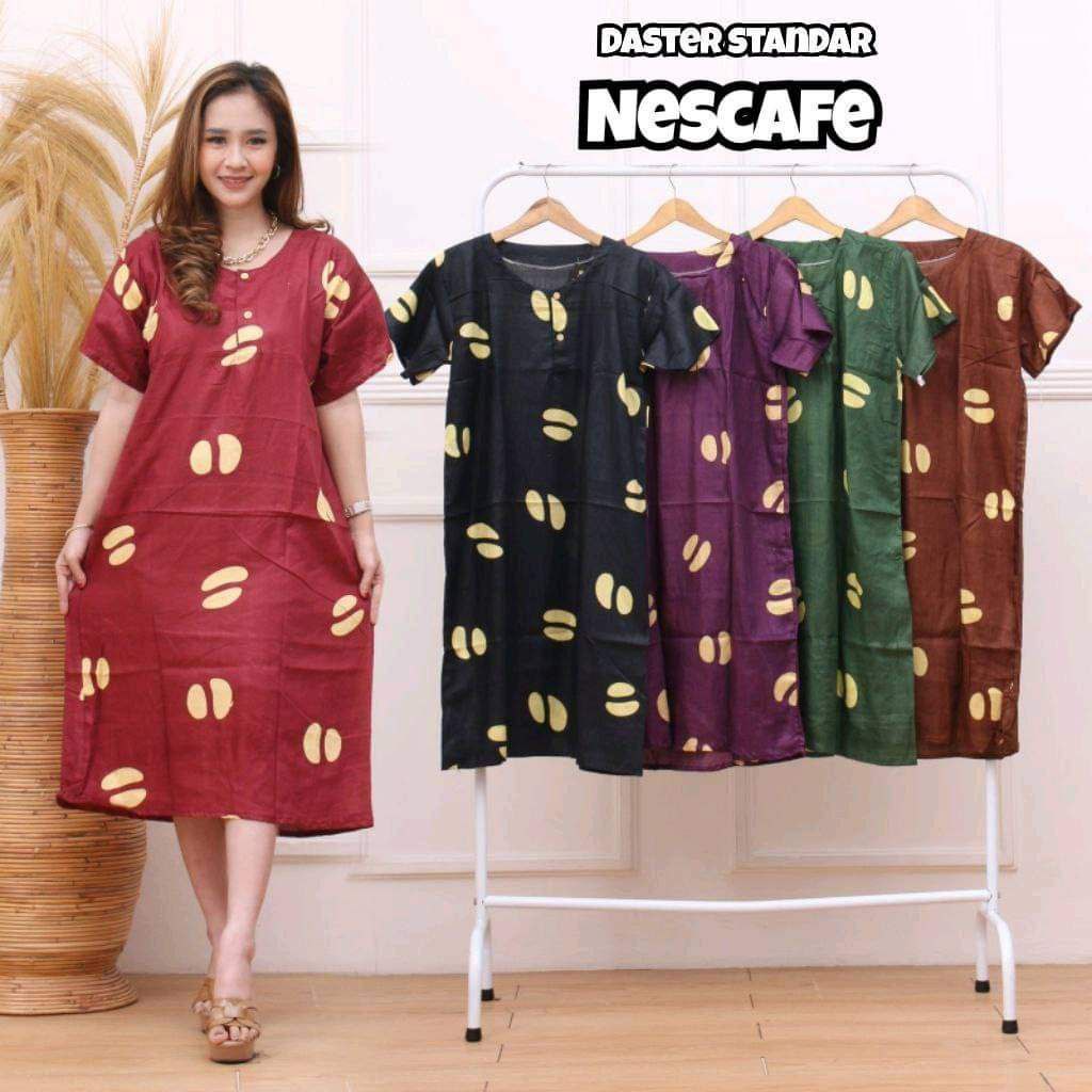 DASTER STANDAR PANJANG SELUTUT BUSUI DADA KANCING  LD 110 PB 115 BAHAN RAYON BERKUALITAS COCOK UNTUK HARIAN DIRUMAH