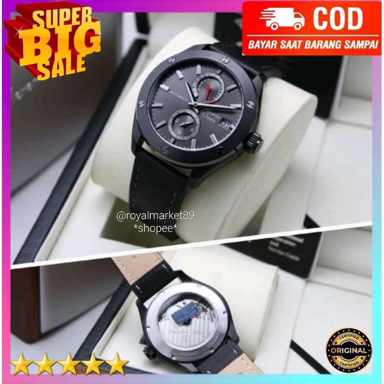 [PILIHAN WARNA LAIN GESER FOTONYA] ORI JAM TANGAN PRIA ALEXANDRE CHRISTIE AUTOMATIC KULIT STRAP ARRO