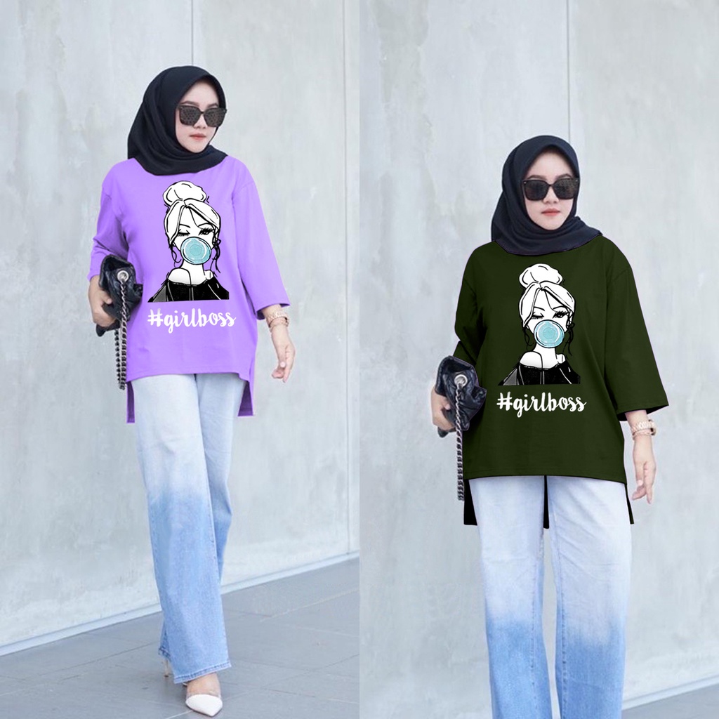 GR ATASAN BASIC OVERSIZE KOREAN TOP KAOS JUMBO LD 135 TUNIK BABYTERRY PREMIUM SR372