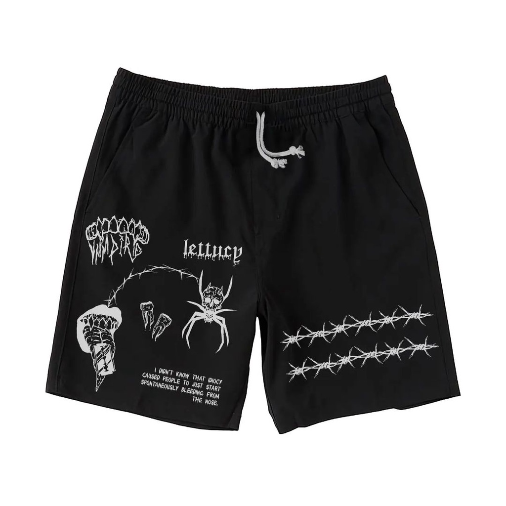 LETTUCY-CELANA PENDEK BOXER BABYTERRY MOTIF BARBED WIRE