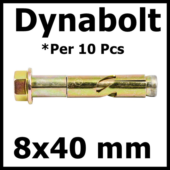 Per 10 Pcs Baut Tanam Tembok Dynabolt Dyna Bolt 8 x 40 mm 8x40 10Pcs