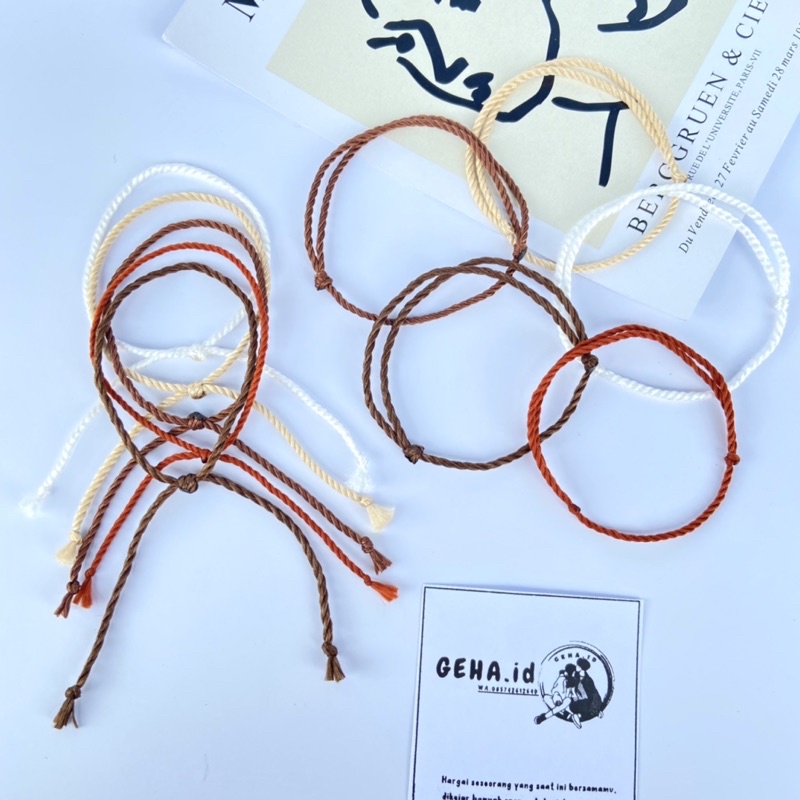 Gelang tali ulir | Gelang simple minimalis | Gelang polos tali ulir
