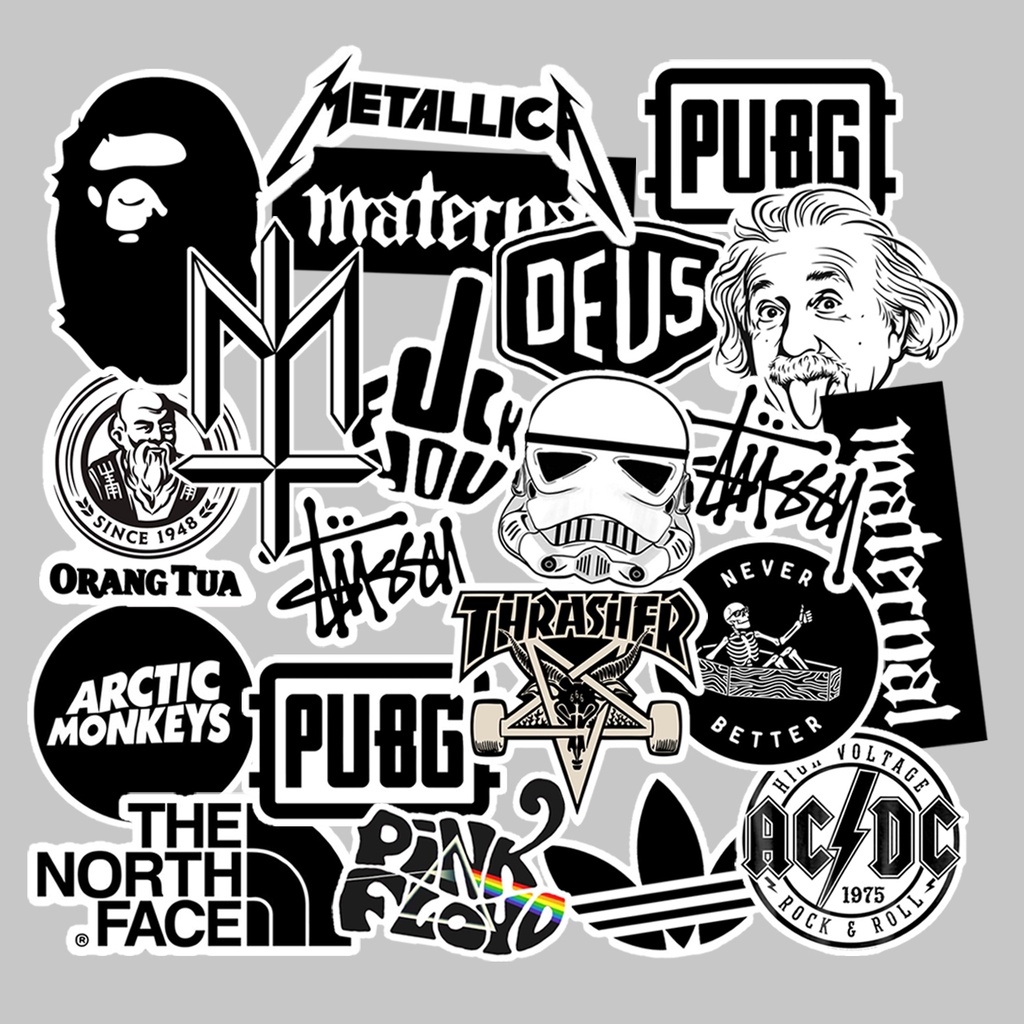 

Sticker Stiker aesthetic black and white stiker tumbler hp stiker laptop stiker hitam putih stiker anti air stiker dinding case hp aksesoris hp helm motor