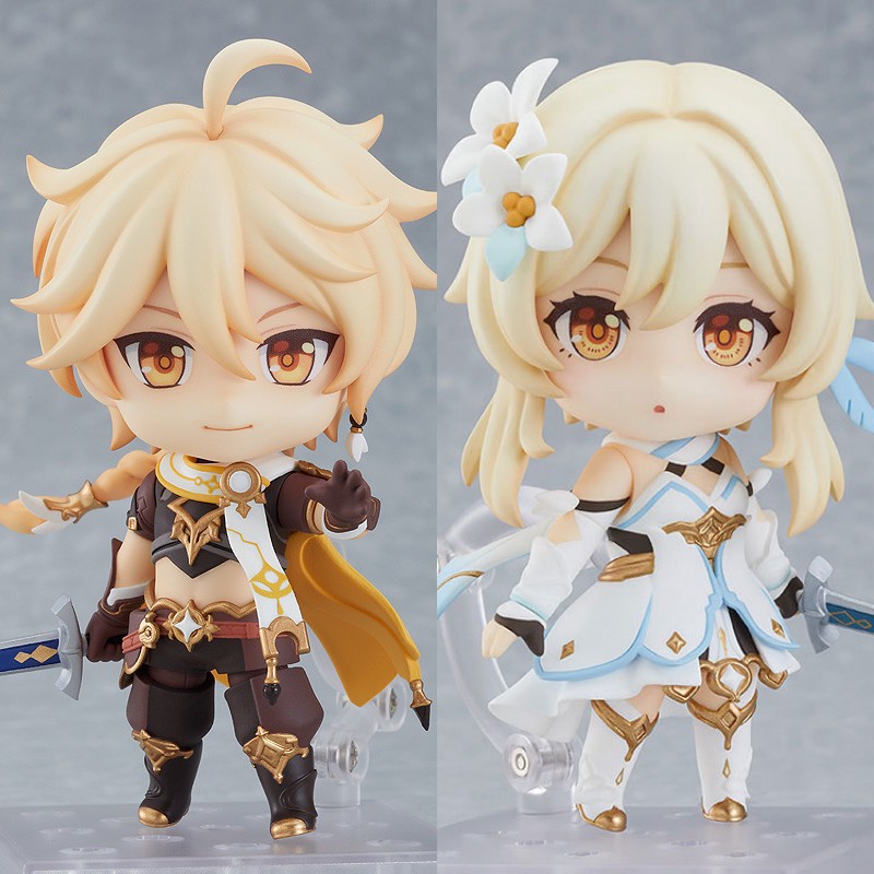 Genshin Impact Traveler Lumine #1718 Action Figures #1717 Action Figure Aether Untuk Koleksi
