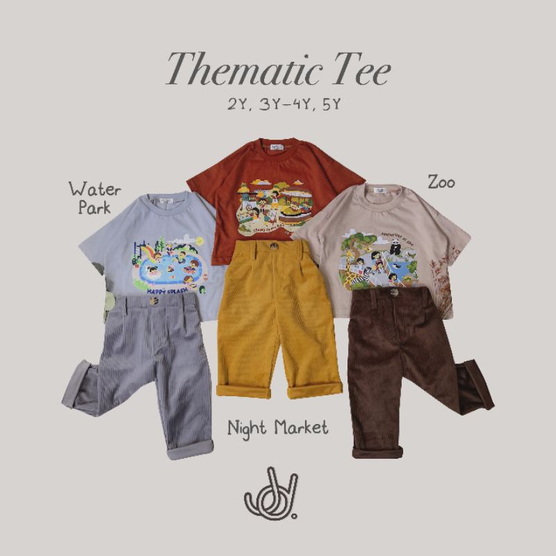 Thematic Tee | Setelan Anak Laki-laki | Setelan Anak Perempuan | Baju Pergi Anak | Baju Main Anak