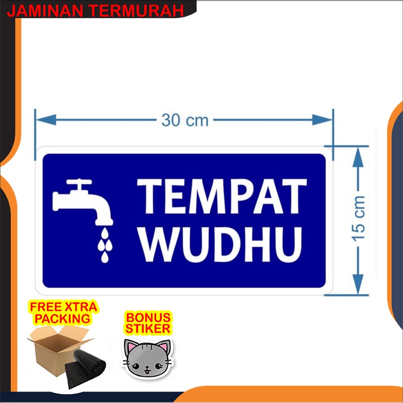 

Terlaris Rambu/ Sign Masjid Tempat Wudhu- 30cm x 15cm - Akrilik/ Acrylic Keren