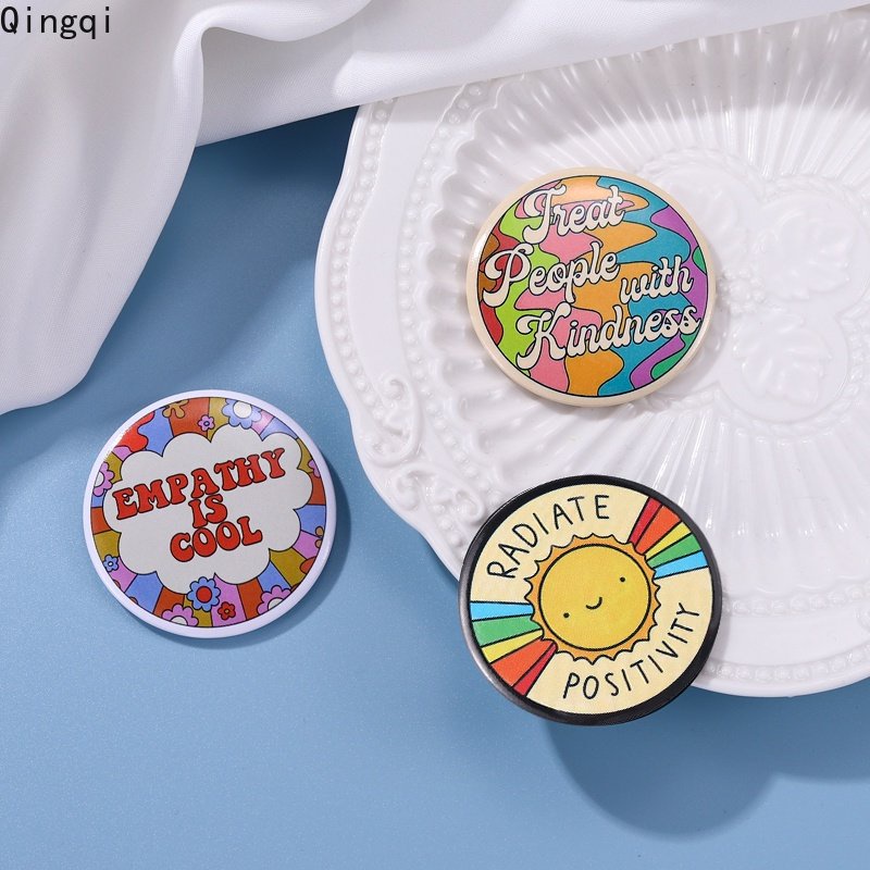 Pin Bros Lencana Bentuk Kutipan Bintang Warna-Warni Ukuran 44mm Untuk Hadiah Teman