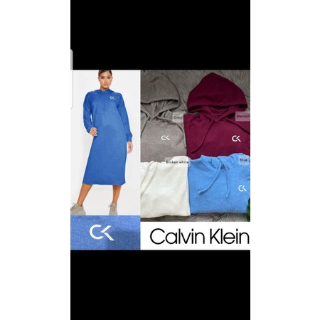 Branded Original Calvin Klein CK Dress Baju Terusan Hoodie (Sisa Export)