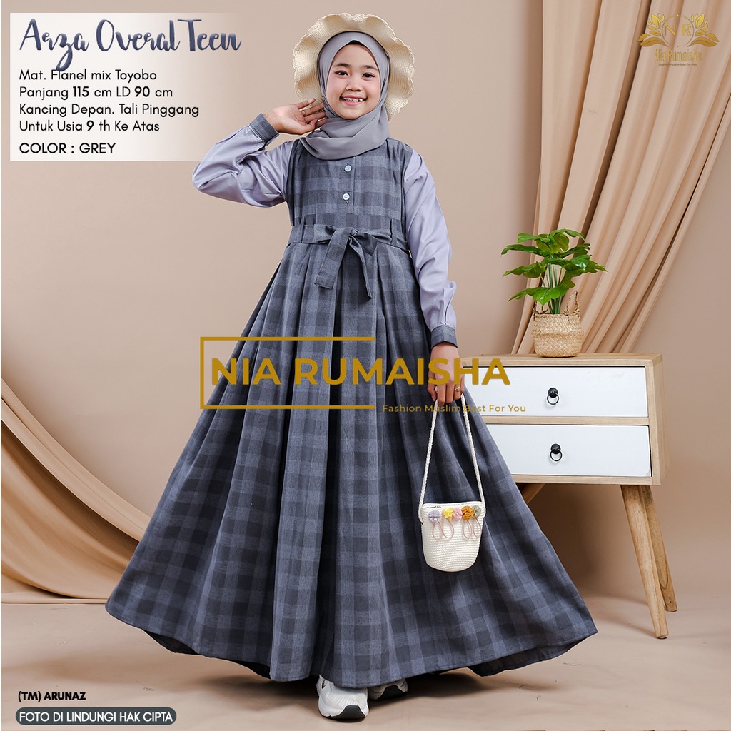 Arza Dress Gamis Anak Remaja Original Produk By Nia Rumaisha