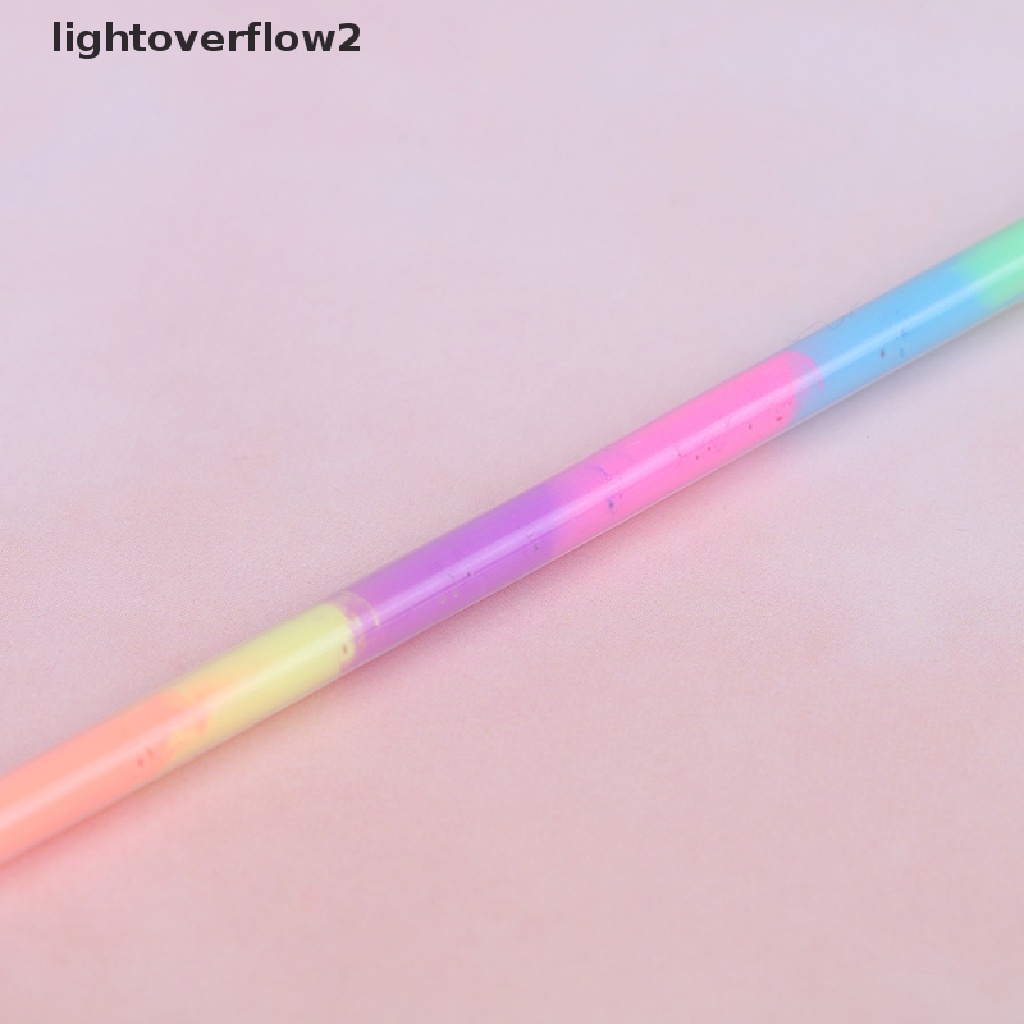 (lightoverflow2) 210p Refill / Isi Ulang Pulpen Tinta Gel Multi Warna Untuk Sekolah