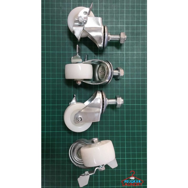 Roda Kaki Meja Mesin Jahit Industri - Putih Roda Kaki Meja Mesin Jahit Industri - Putih Drat KecilDr