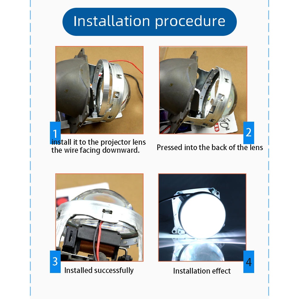 LAMPU LED Devil DEMON Eye EYES Led 360° 360 flexibel PROJECTOR HID HID