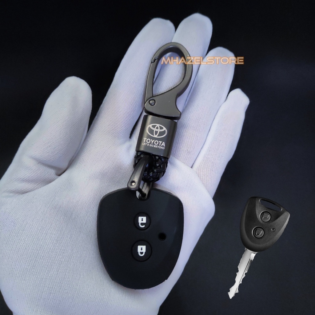 Gantungan kunci keyless cover casing MOBIL TOYOTA GRAND AVANZA AGYA CALYA model anyam