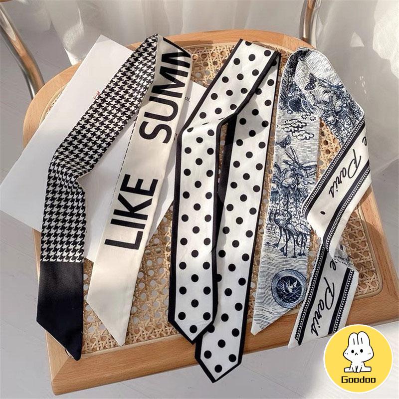 Syal/Ikat Kepala/Ikat Rambut Multifungsi Elegan/Desain Pita Prancis Wanita S -Doo