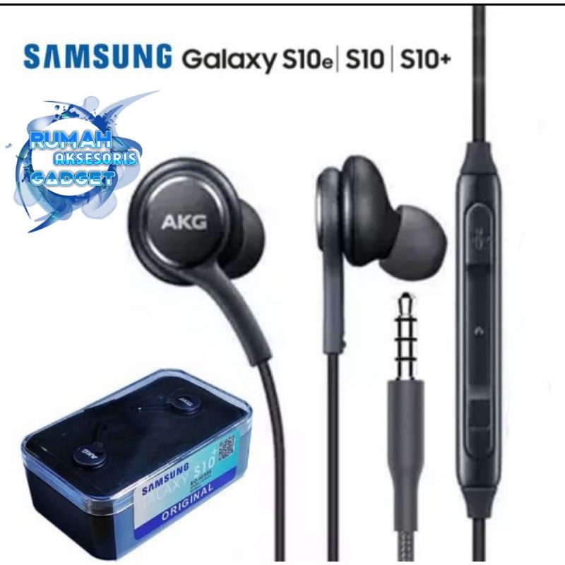 Hansfree Samsung AKG S10 S10+ earphone HF ORI Packing mika berkualitas