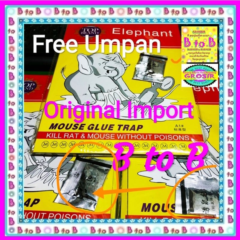 Lem Tikus papan cap Gajah - Zhang Pei zen - Lem Tikus cap Gajah - Lem Tikus cap Elephant - Racun lal