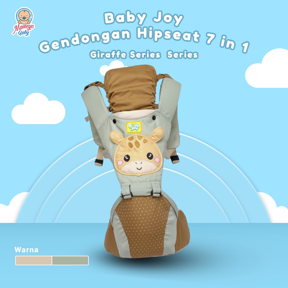 Gendongan Hipseat 7 in 1 Baby Joy Giraffe Series - BJG3047