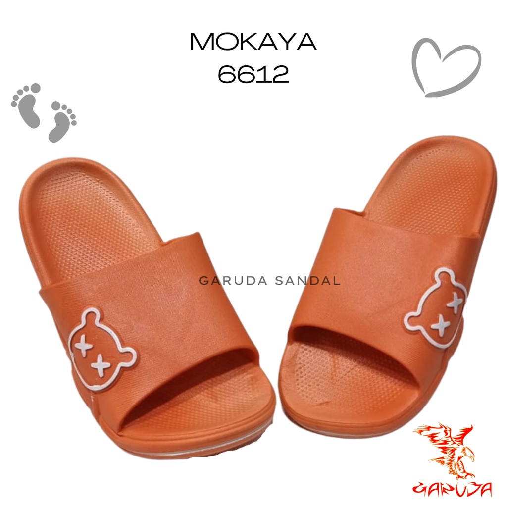 Sandal Selop Wanita MOKAYA 6612 Import Jelly Motif Bear Mata xx