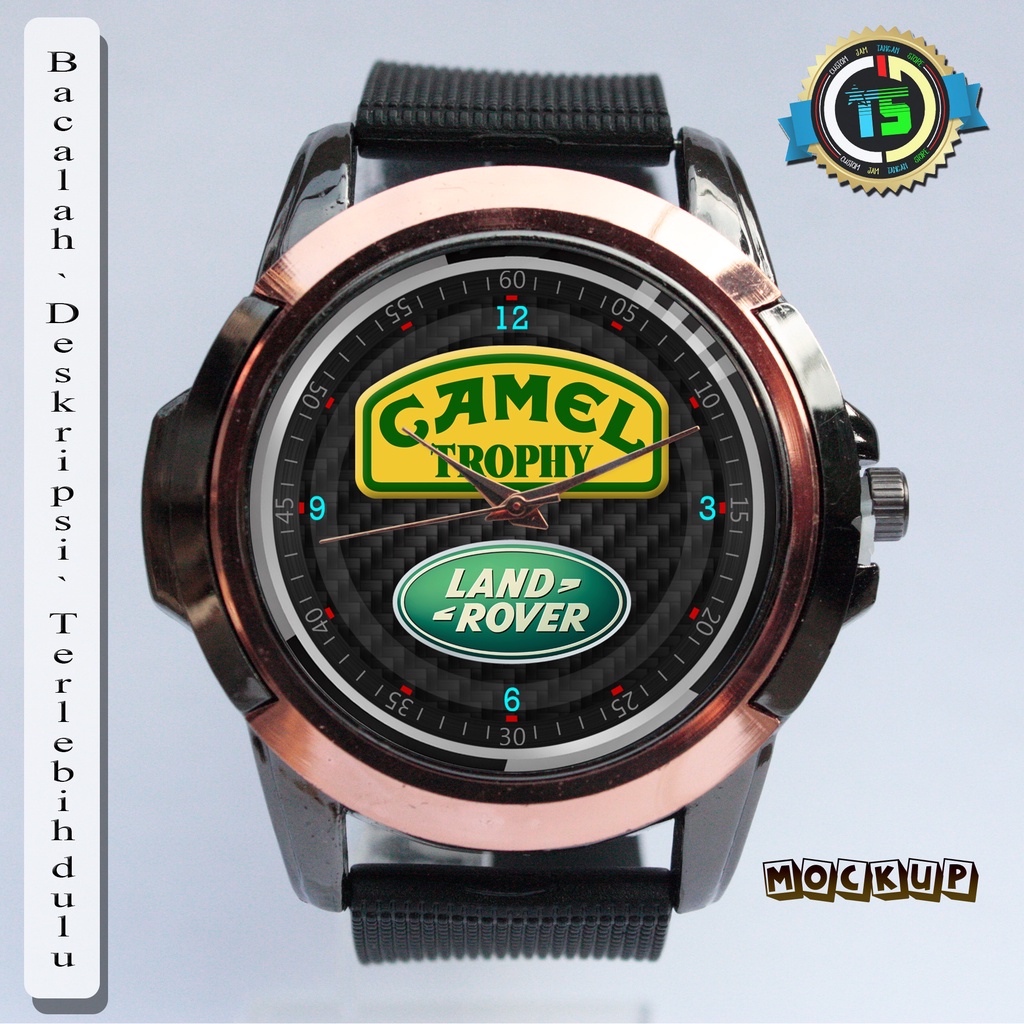 Jam Tangan Rose Gold Land Rover Camel Trophy Logo | Custom Jam Tangan Store