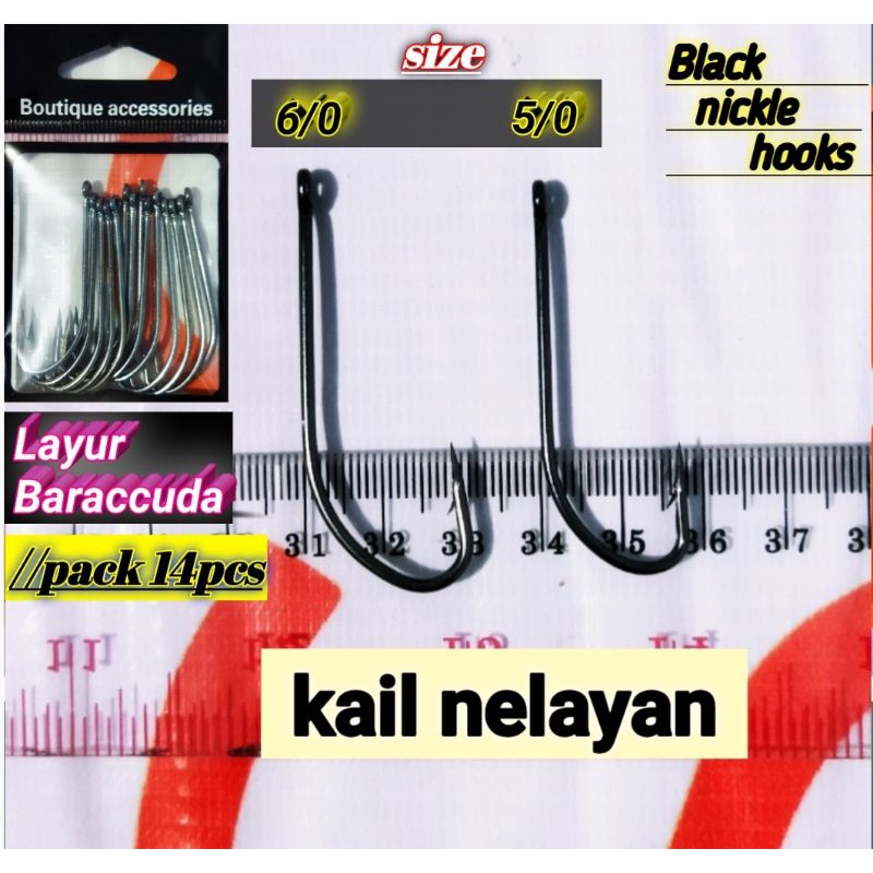 //pack isi 15pcs Pancing nelayan pancing layur pancing predator bergigi tajam carbon steel