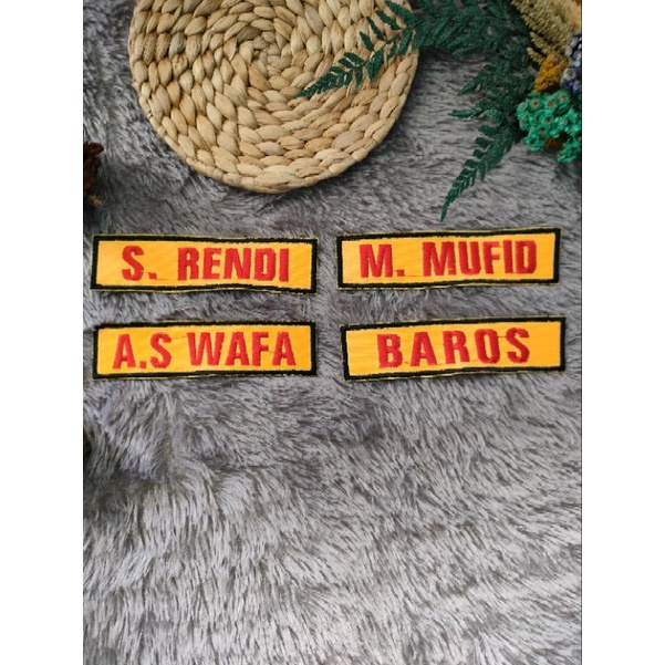 bordir bed nama bet BANSER satuan termurah