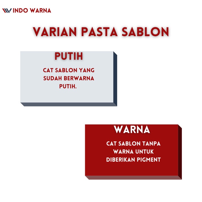

Segera Miliki Cat Sablon / Pasta Sablon Warna/Putih Ac - 1Kg Terbatas