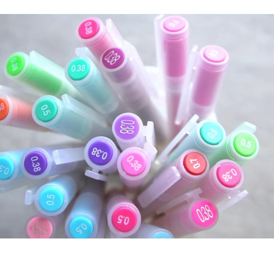 

[KODE MJ9OQ] Muji Gel Ink Pen 0.5mm warna - satuan