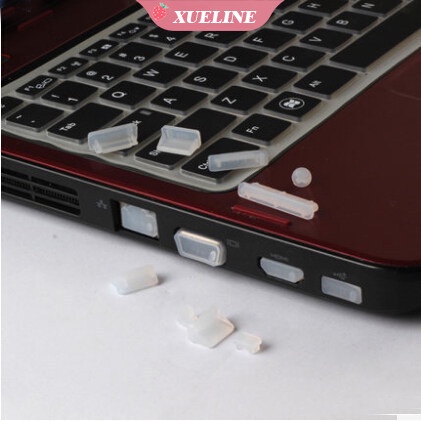 16pcs / set Plug Port Pelindung Anti Debu Bahan Silikon Elastis Untuk Laptop Notebook Komputer