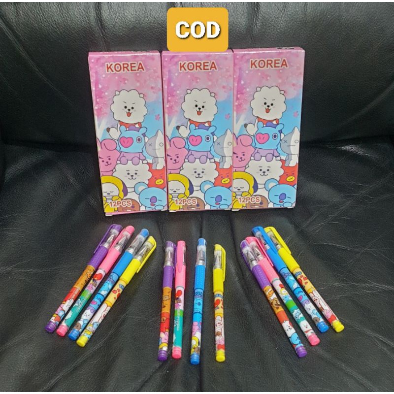 PULPEN ALA KOREA BT-21 PEN GEL INK PILIH WARNA