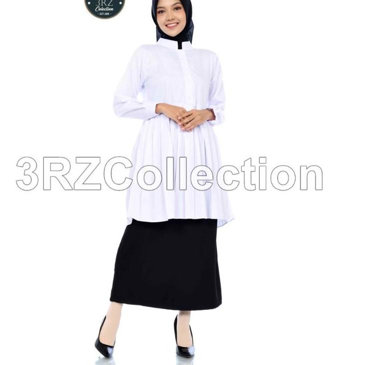Big Sale Tunik Putih Wanita Baju Tunik Putih Lis Hitam Pns Seragam Putih Pns Wanita Baju Putih Tunik