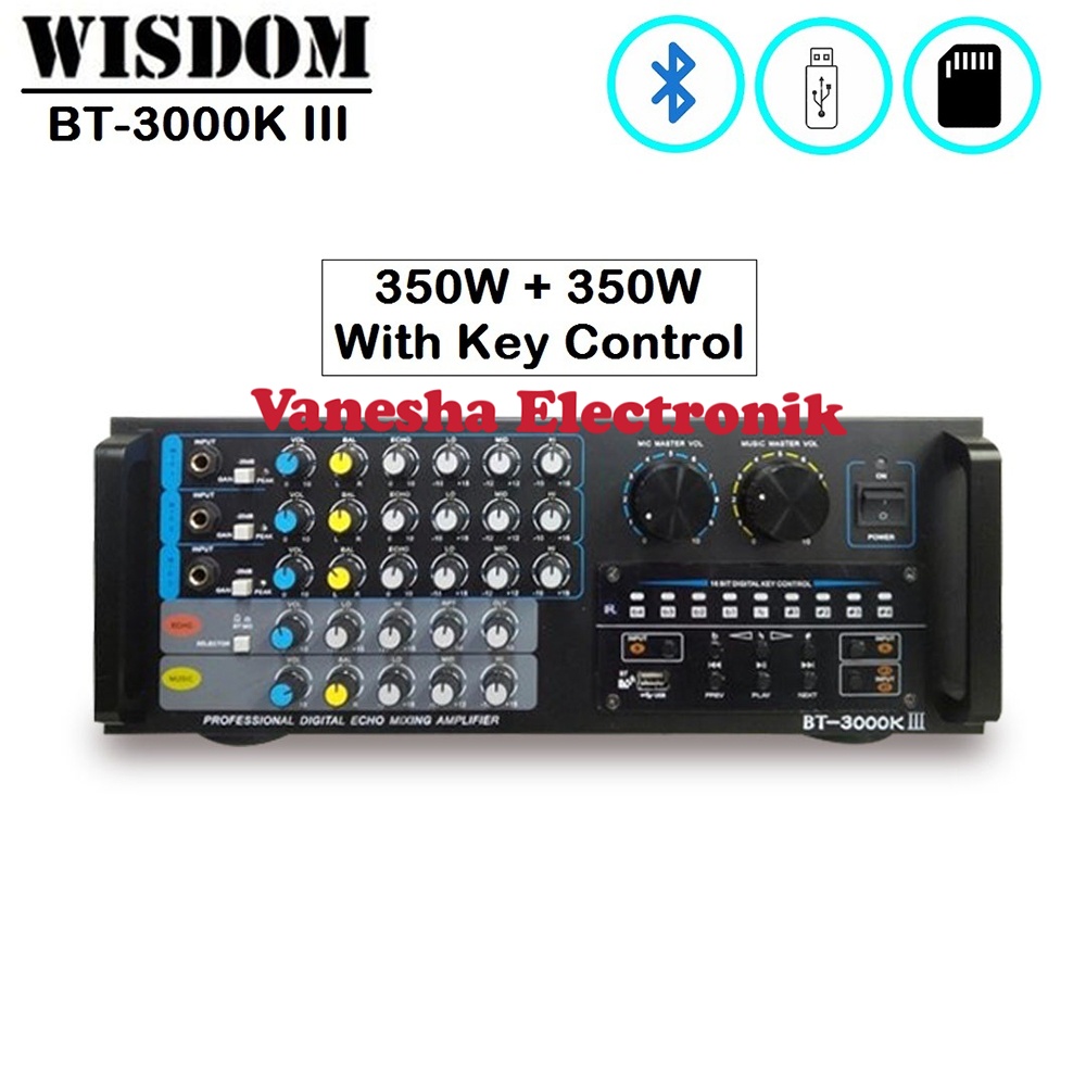 AMPLIFIER KARAOKE WISDOM BT 3000 K III KARAOKE KEY CONTROL BT3000KIII