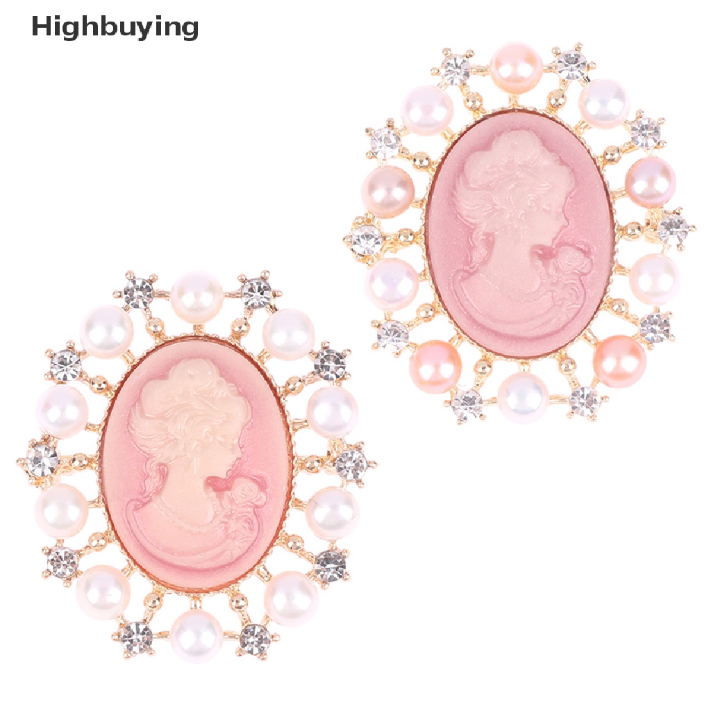 Bros Pin Desain Simulasi Mutiara Cameo Gaya Victoria Vintage Untuk Wanita Glory